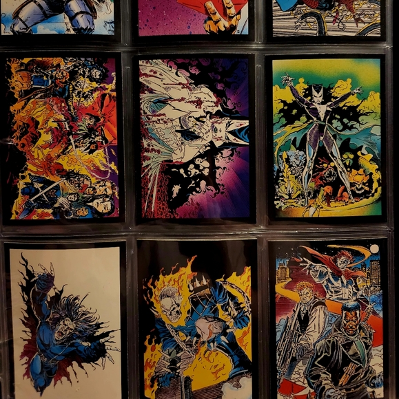 1992 ghost rider some glow in the dark sheet of 9 cards. - Picture 6 of 13